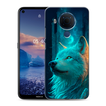 Силиконовый чехол на Nokia 5.4 с принтом бабочки саккура Силиконовый чехол на Nokia 5.4 с принтом бабочки саккура
