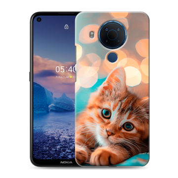 Силиконовый чехол на Nokia 5.4 с принтом котик Силиконовый чехол на Nokia 5.4 с принтом котик