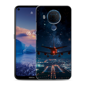 Силиконовый чехол на Nokia 5.4 с принтом самолет Силиконовый чехол на Nokia 5.4 с принтом самолет