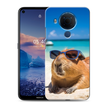 Силиконовый чехол на Nokia 5.4 с принтом Капибара Силиконовый чехол на Nokia 5.4 с принтом Капибара