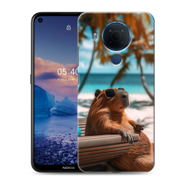 Силиконовый чехол на Nokia 5.4 с принтом Капибара Силиконовый чехол на Nokia 5.4 с принтом Капибара
