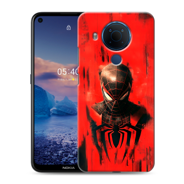 Силиконовый чехол на Nokia 5.4 с принтом человек паук spiderman Силиконовый чехол на Nokia 5.4 с принтом человек паук spiderman