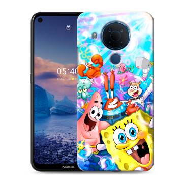 Силиконовый чехол на Nokia 5.4 с принтом спанчбоб спанч боб Силиконовый чехол на Nokia 5.4 с принтом спанчбоб спанч боб