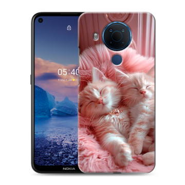 Силиконовый чехол на Nokia 5.4 с принтом котята котики