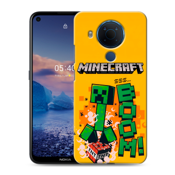 Силиконовый чехол на Nokia 5.4 с принтом Майнкрафт Minecraft Силиконовый чехол на Nokia 5.4 с принтом Майнкрафт Minecraft