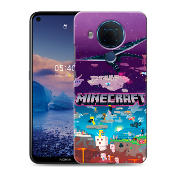 Силиконовый чехол на Nokia 5.4 с принтом Майнкрафт Minecraft Силиконовый чехол на Nokia 5.4 с принтом Майнкрафт Minecraft