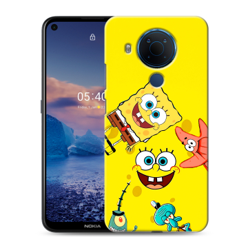 Силиконовый чехол на Nokia 5.4 с принтом Спанч боб Спанчбоб Силиконовый чехол на Nokia 5.4 с принтом Спанч боб Спанчбоб