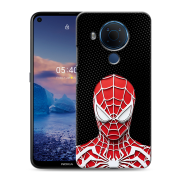 Силиконовый чехол на Nokia 5.4 с принтом человек паук spiderman Силиконовый чехол на Nokia 5.4 с принтом человек паук spiderman