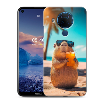 Силиконовый чехол на Nokia 5.4 с принтом Капибара Силиконовый чехол на Nokia 5.4 с принтом Капибара