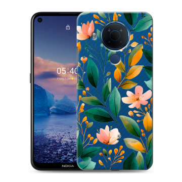 Силиконовый чехол на Nokia 5.4 с принтом Цветы паттерн