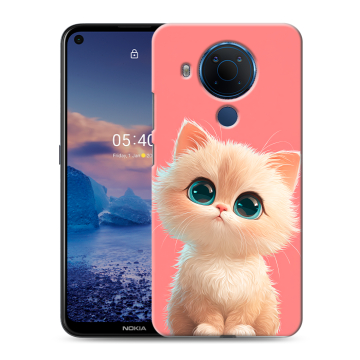 Силиконовый чехол на Nokia 5.4 с принтом Розовый котенок