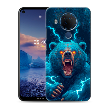 Силиконовый чехол на Nokia 5.4 с принтом Медведь