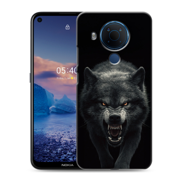 Силиконовый чехол на Nokia 5.4 с принтом Волк Силиконовый чехол на Nokia 5.4 с принтом Волк