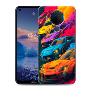 Силиконовый чехол на Nokia 5.4 с принтом Тачки
