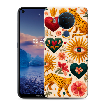 Силиконовый чехол на Nokia 5.4 с принтом Модный принт