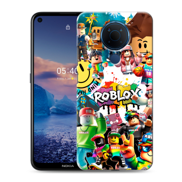 Силиконовый чехол на Nokia 5.4 с принтом Roblox Роблокс