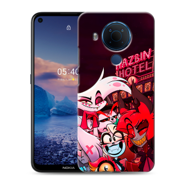 Силиконовый чехол на Nokia 5.4 с принтом Hazbin Hotel Отель Хазбин Силиконовый чехол на Nokia 5.4 с принтом Hazbin Hotel Отель Хазбин