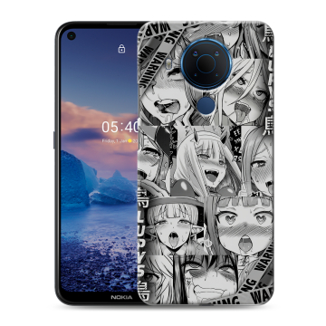 Силиконовый чехол на Nokia 5.4 с принтом Ahegao Ахегао Аниме