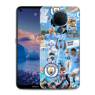 Силиконовый чехол на Nokia 5.4 с принтом Man City Манчестер Сити