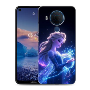 Силиконовый чехол на Nokia 5.4 с принтом Холодное сердце Frozen Силиконовый чехол на Nokia 5.4 с принтом Холодное сердце Frozen