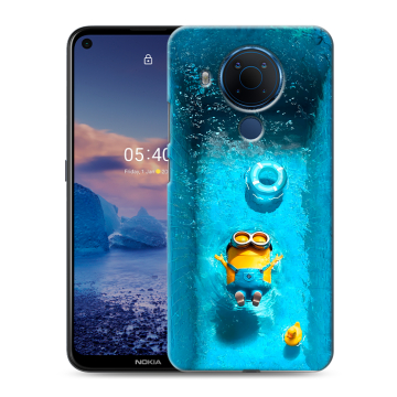 Силиконовый чехол на Nokia 5.4 с принтом Миньоны