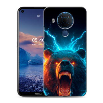Силиконовый чехол на Nokia 5.4 с принтом Медведь