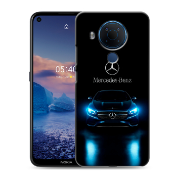 Силиконовый чехол на Nokia 5.4 с принтом Mercedes Мерседес Силиконовый чехол на Nokia 5.4 с принтом Mercedes Мерседес