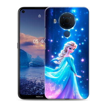 Силиконовый чехол на Nokia 5.4 с принтом Холодное сердце Frozen Силиконовый чехол на Nokia 5.4 с принтом Холодное сердце Frozen