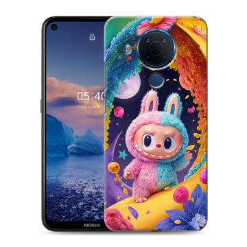 Силиконовый чехол на Nokia 5.4 с принтом Labubu Лабубу Силиконовый чехол на Nokia 5.4 с принтом Labubu Лабубу