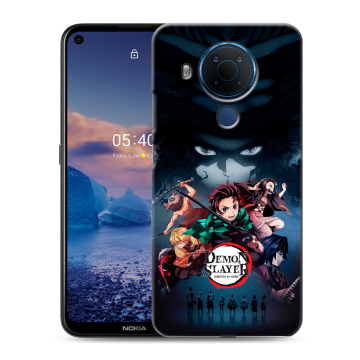 Силиконовый чехол на Nokia 5.4 с принтом Demon Slayer Клинок рассекающий демонов Силиконовый чехол на Nokia 5.4 с принтом Demon Slayer Клинок рассекающий демонов