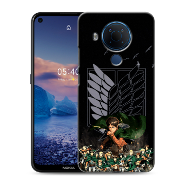 Силиконовый чехол на Nokia 5.4 с принтом Атака титанов Силиконовый чехол на Nokia 5.4 с принтом Атака титанов