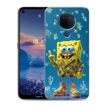 Силиконовый чехол на Nokia 5.4 с принтом Спанч боб Спанчбоб Силиконовый чехол на Nokia 5.4 с принтом Спанч боб Спанчбоб