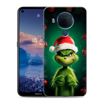 Силиконовый чехол на Nokia 5.4 с принтом Гринч Новый год Рождество