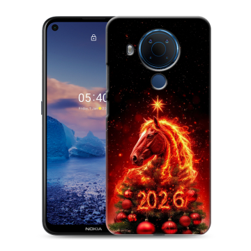 Силиконовый чехол на Nokia 5.4 с принтом Новый год