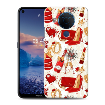 Силиконовый чехол на Nokia 5.4 с принтом Новый год