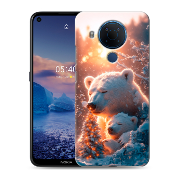 Силиконовый чехол на Nokia 5.4 с принтом Новый год