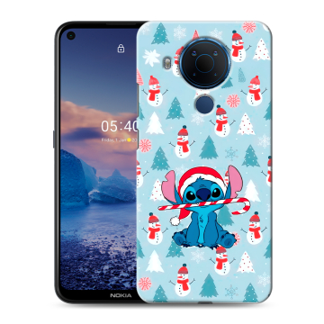 Силиконовый чехол на Nokia 5.4 с принтом Стич Новый год