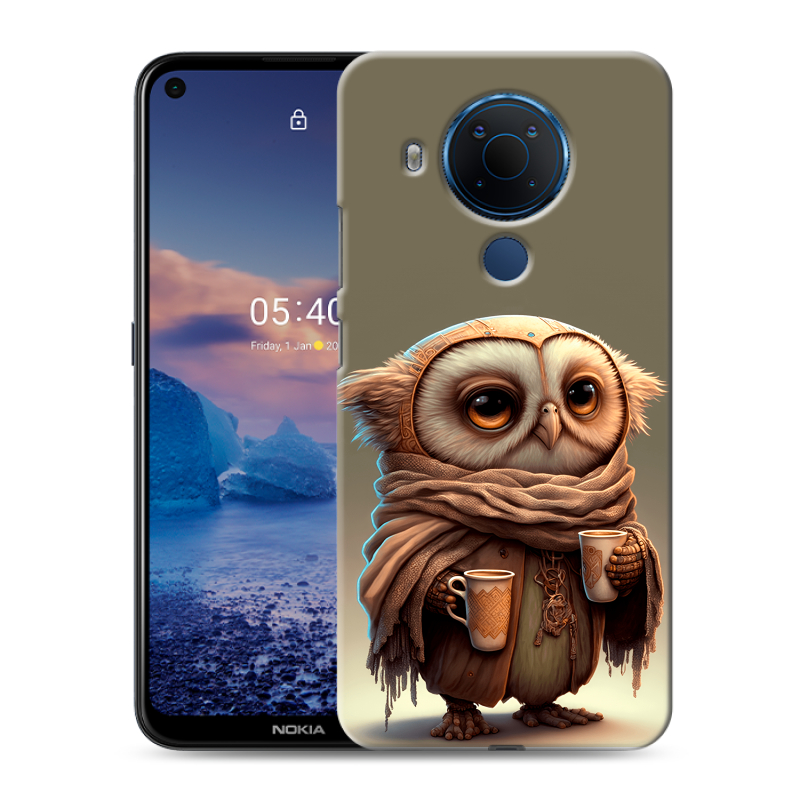 Силиконовый чехол на Nokia 5.4 с принтом Сова Силиконовый чехол на Nokia 5.4 с принтом Сова