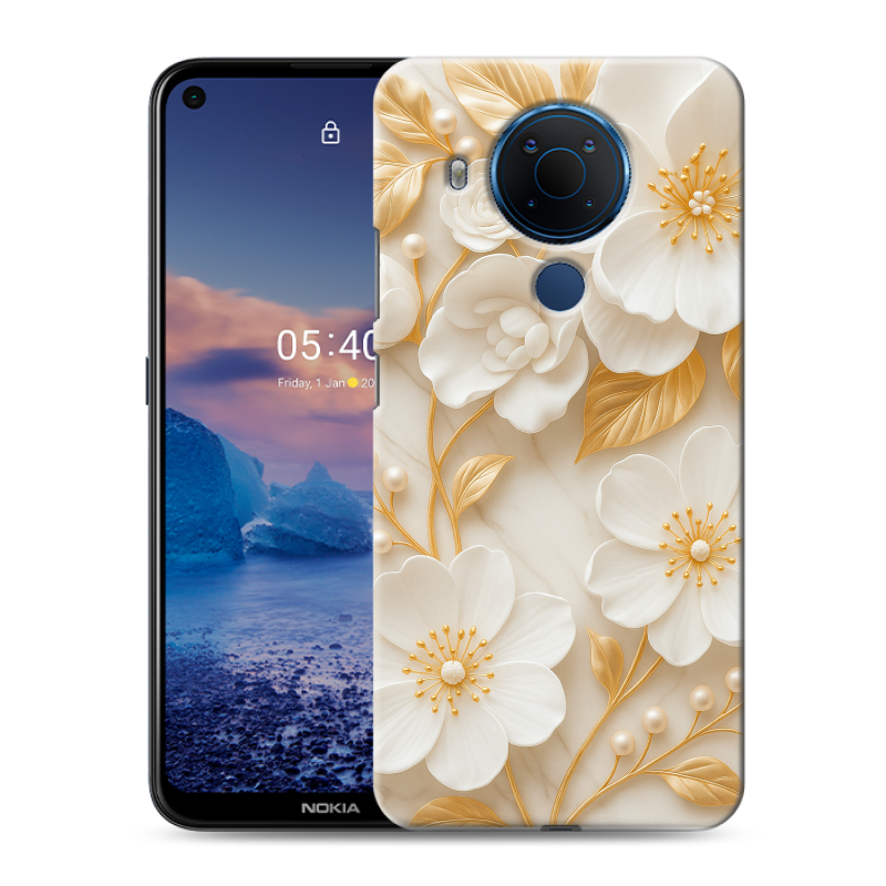 Силиконовый чехол на Nokia 5.4 с принтом Цветы Силиконовый чехол на Nokia 5.4 с принтом Цветы