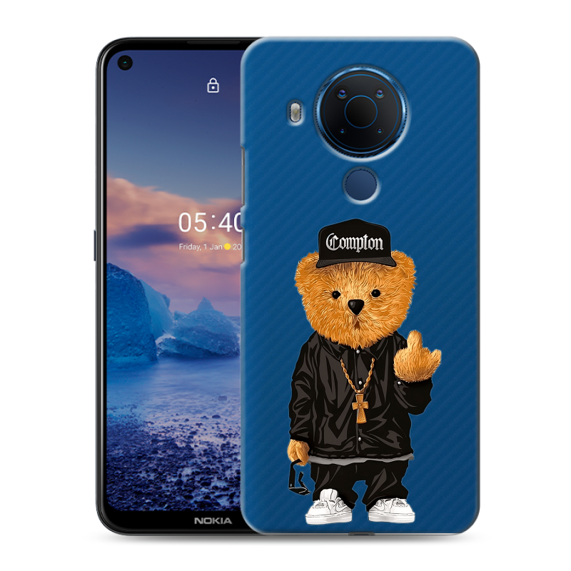Силиконовый чехол на Nokia 5.4 с принтом Мишка Силиконовый чехол на Nokia 5.4 с принтом Мишка