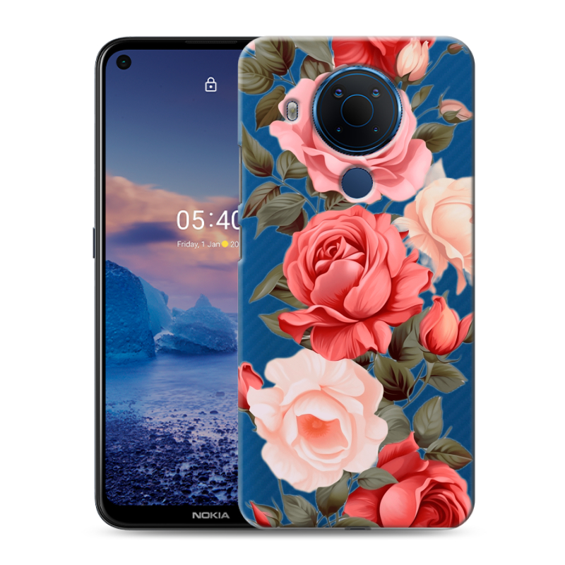 Силиконовый чехол на Nokia 5.4 с принтом Розы Силиконовый чехол на Nokia 5.4 с принтом Розы