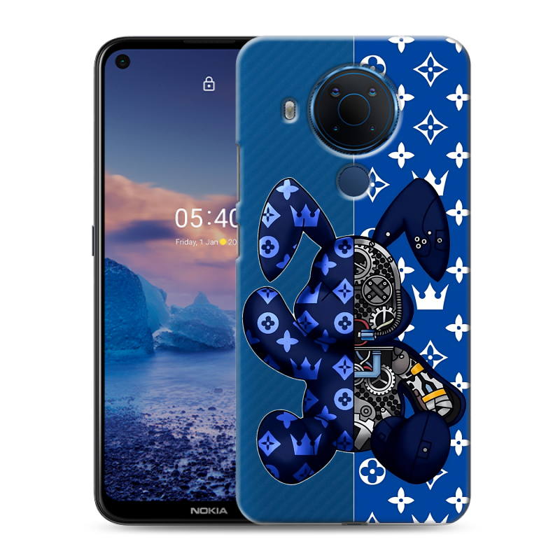 Силиконовый противоударный чехол на Nokia 5.4 с принтом Луи робот Силиконовый противоударный чехол на Nokia 5.4 с принтом Луи робот