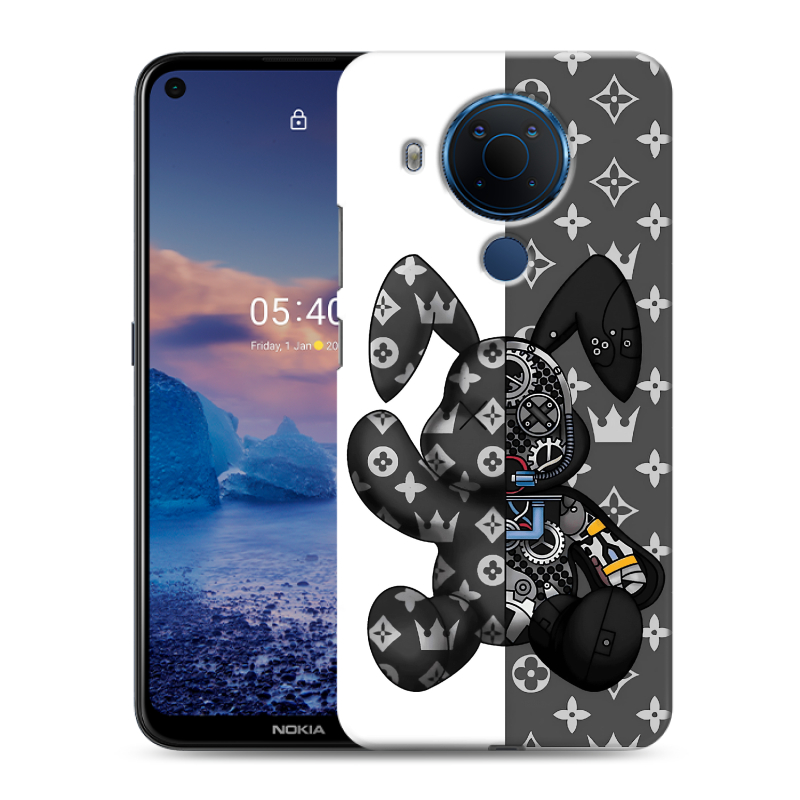 Силиконовый противоударный чехол на Nokia 5.4 с принтом Луи робот Силиконовый противоударный чехол на Nokia 5.4 с принтом Луи робот