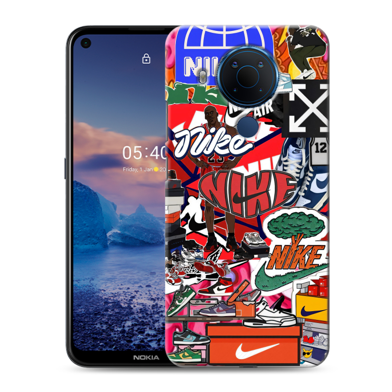 Силиконовый чехол на Nokia 5.4 с принтом Найк Nike яркий Силиконовый чехол на Nokia 5.4 с принтом Найк Nike яркий