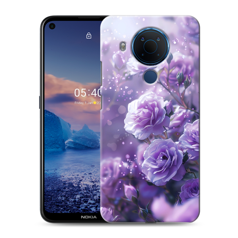 Силиконовый чехол на Nokia 5.4 с принтом Розы цветы Силиконовый чехол на Nokia 5.4 с принтом Розы цветы