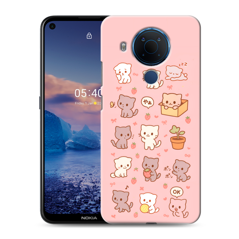Силиконовый чехол на Nokia 5.4 с принтом Hello Kitty Хелоу Кити Силиконовый чехол на Nokia 5.4 с принтом Hello Kitty Хелоу Кити