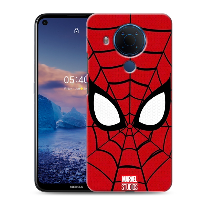 Силиконовый противоударный чехол на Nokia 5.4 с принтом человек паук spiderman Силиконовый противоударный чехол на Nokia 5.4 с принтом человек паук spiderman
