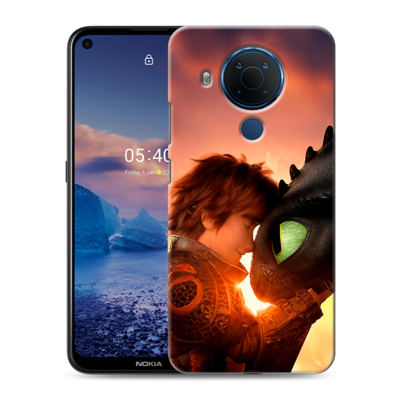 Силиконовый противоударный чехол на Nokia 5.4 с принтом Как приручить дракона Силиконовый противоударный чехол на Nokia 5.4 с принтом Как приручить дракона