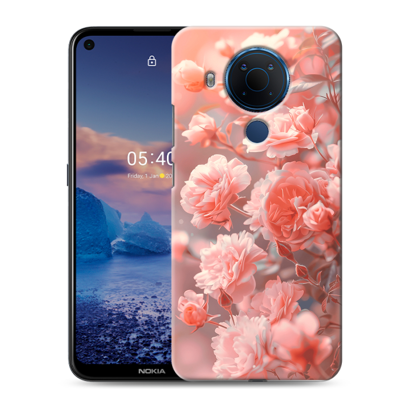 Силиконовый чехол на Nokia 5.4 с принтом Розы цветы Силиконовый чехол на Nokia 5.4 с принтом Розы цветы