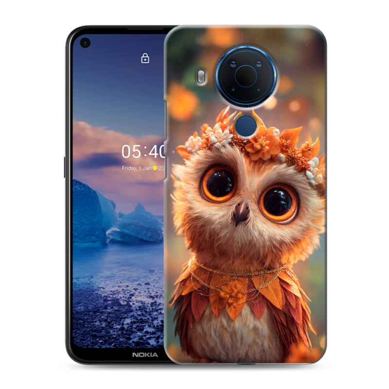 Силиконовый чехол на Nokia 5.4 с принтом Милая сова Силиконовый чехол на Nokia 5.4 с принтом Милая сова